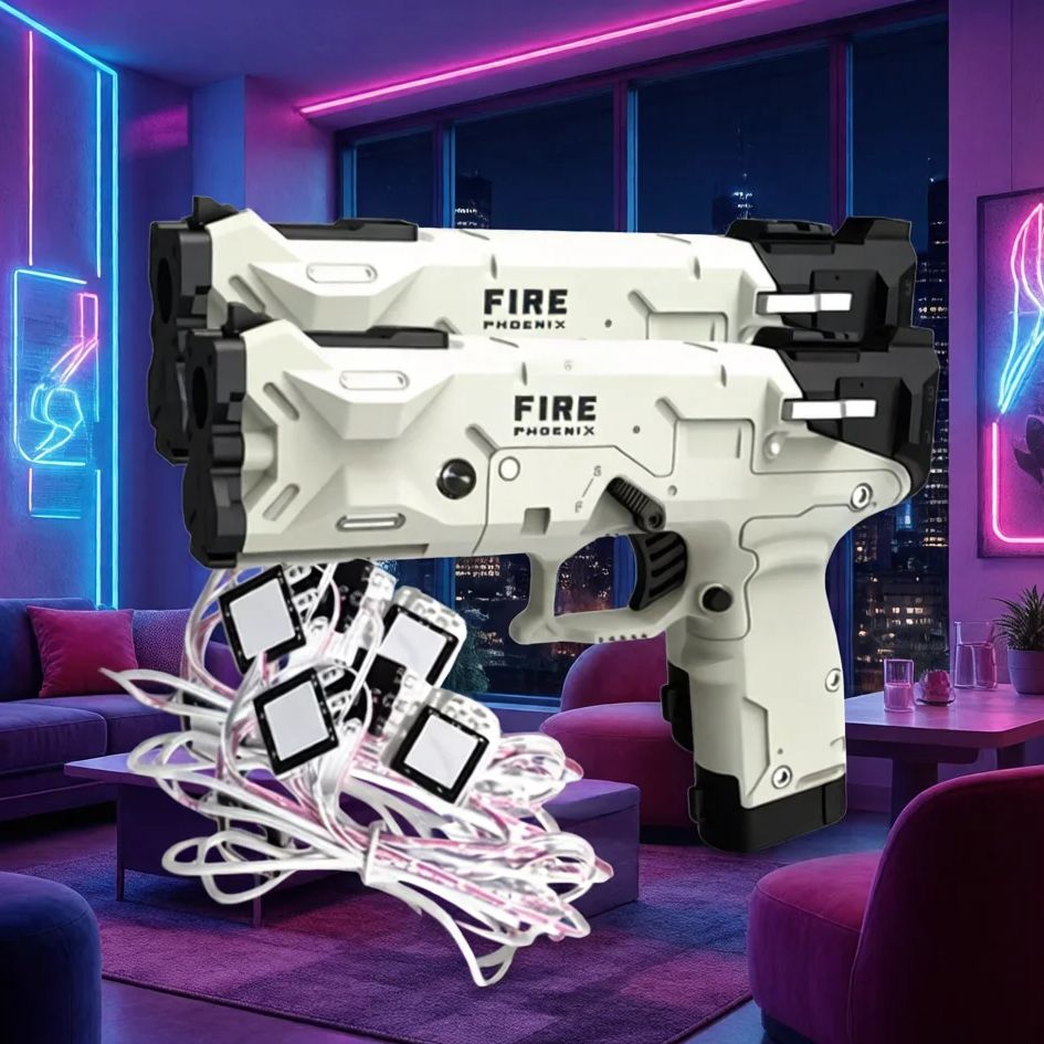 Gun Shooting Arcade - Pistolet lumineux électromagnétique sans fil 2p