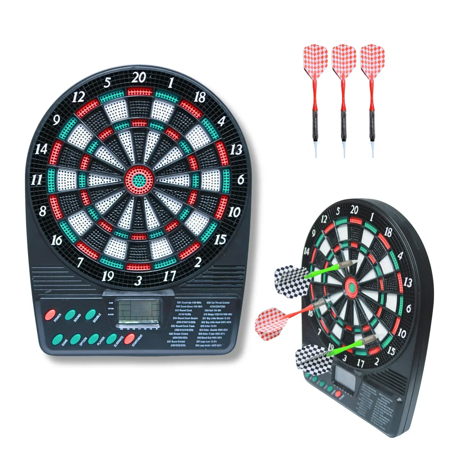 Electronic Dartboard Cabinet - Cible de fléchettes électronique portable -