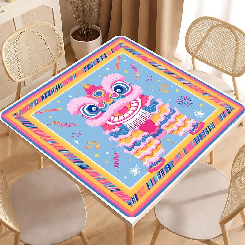 Dance Pad Machine - Tapis de mahjong en velours cristal