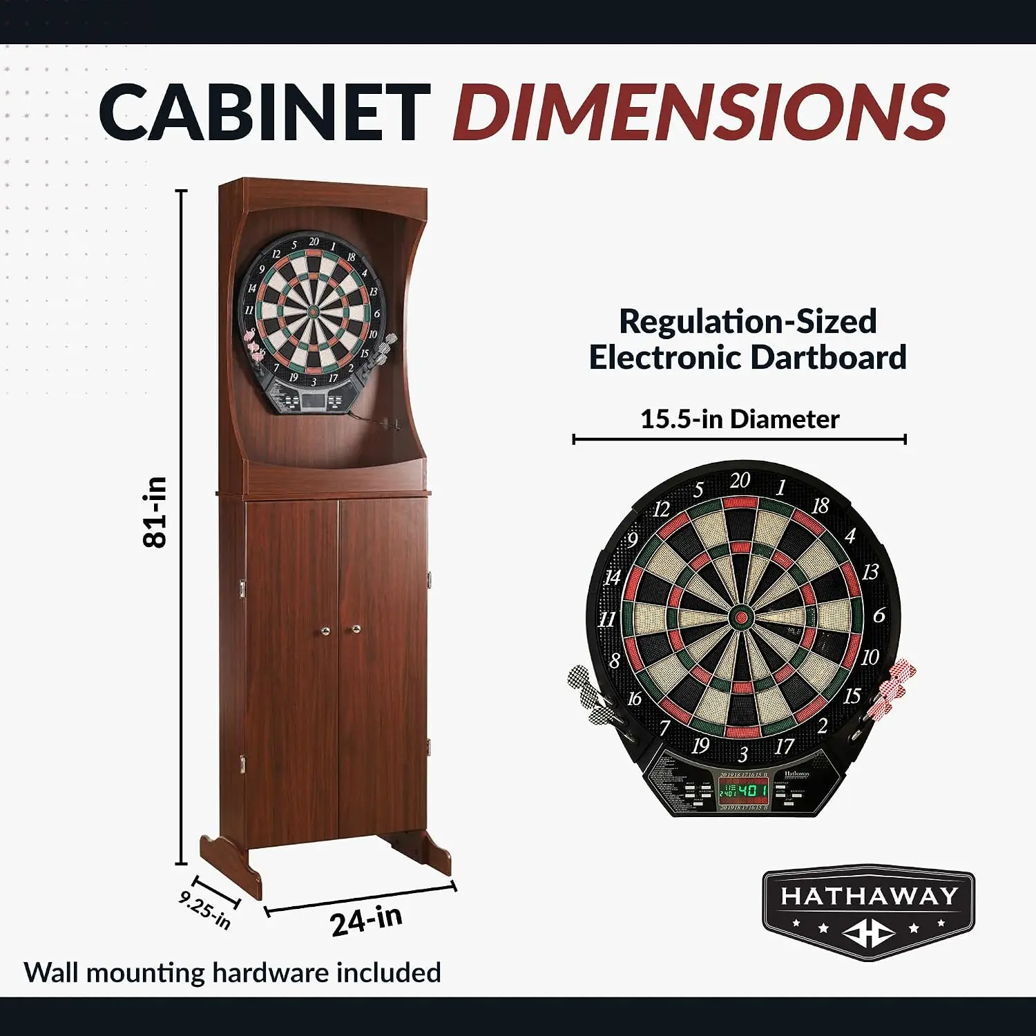 Ensemble de jeu de fléchettes  - Electronic Dartboard Cabinet avis et prix