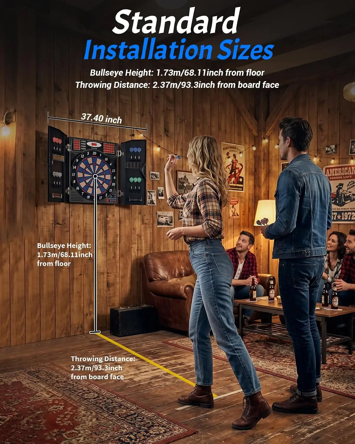 Ensemble de cible à fléchettes - Electronic Dartboard Cabinet avis et prix