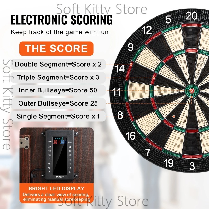 Ensemble de cible de fléchette - Electronic Dartboard Cabinet avis et prix