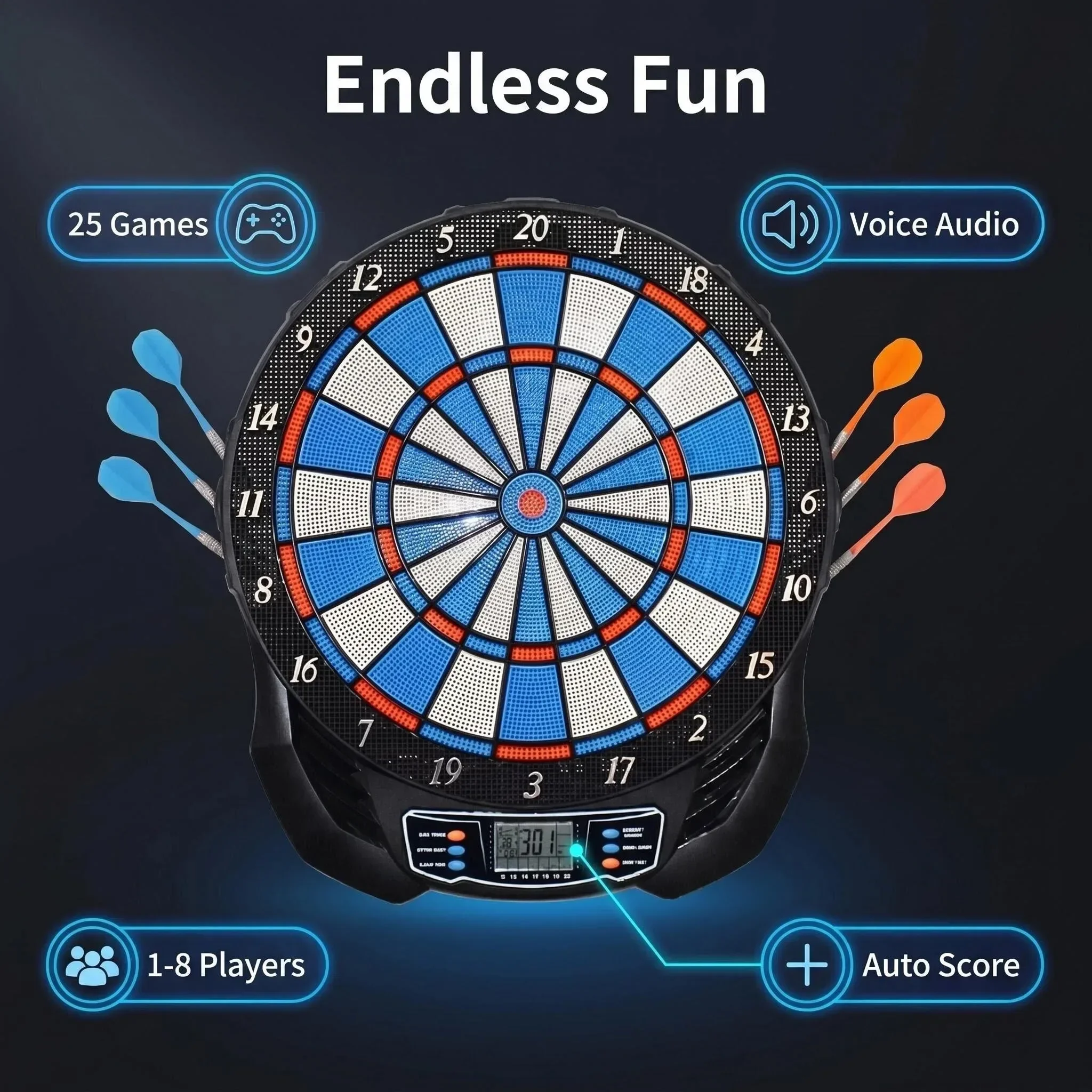 DartVibe : Cible électronique  - Electronic Dartboard Cabinet avis et prix