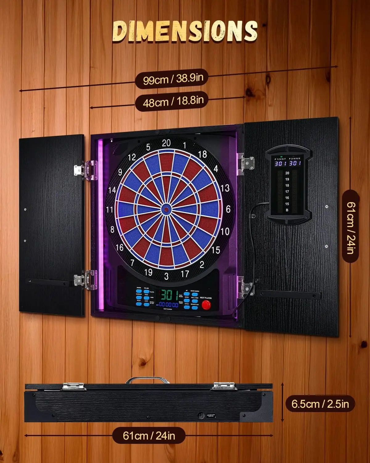 Cible de fléchettes électroniq - Electronic Dartboard Cabinet avis et prix