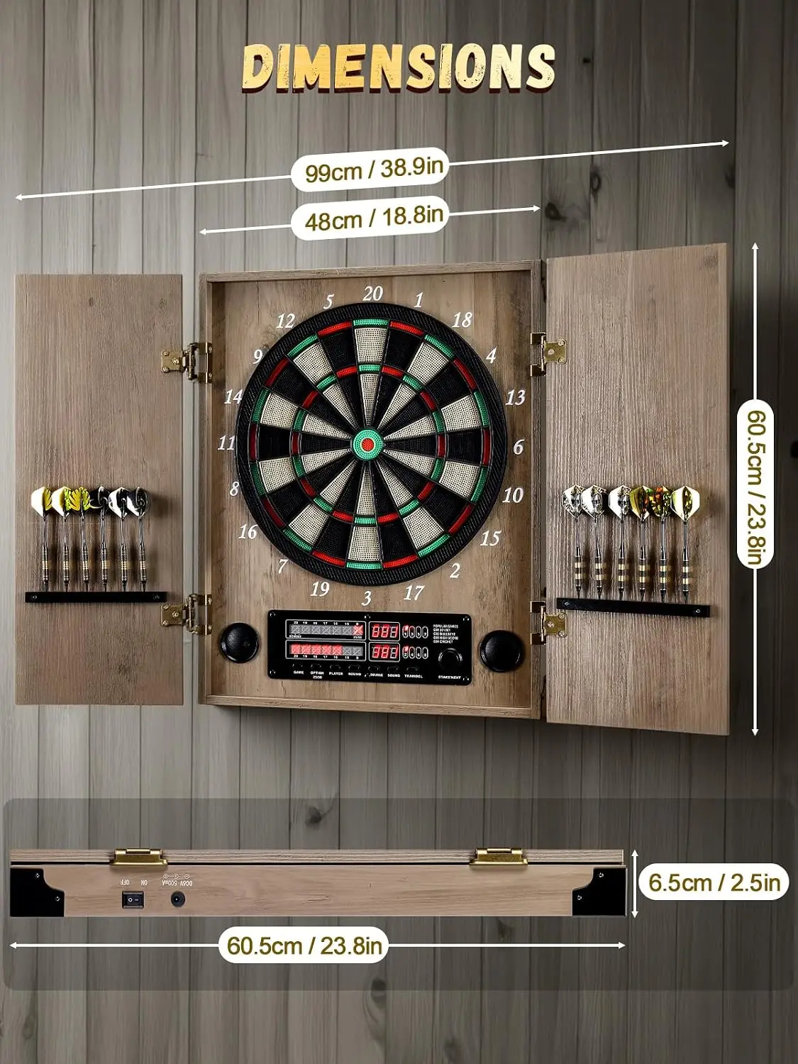 Cible de fléchettes électroniq - Electronic Dartboard Cabinet avis et prix